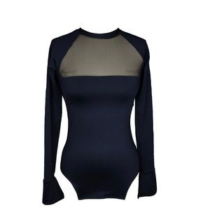 XLONG SLEEVE TOP IN BLACK//SHEER